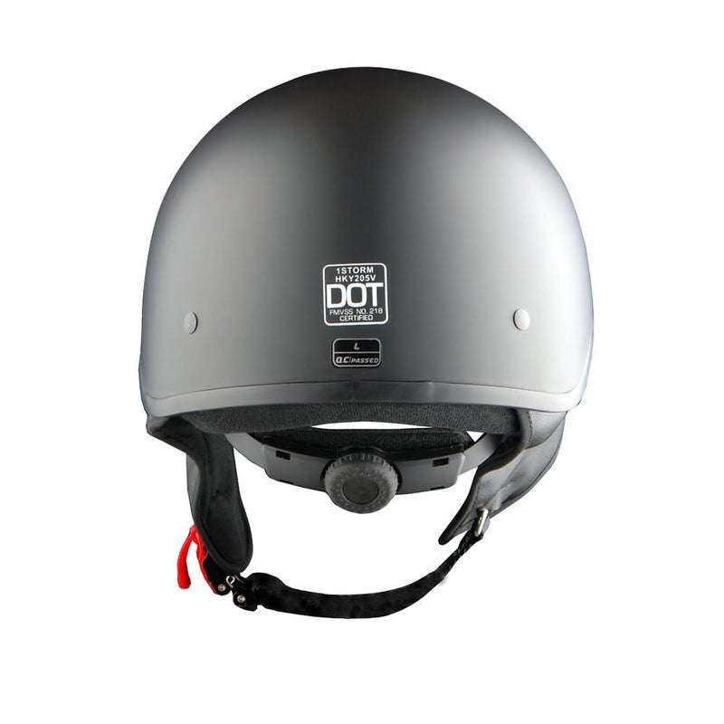 1Storm Motorcycle Half Face Helmet Mopeds Scooter Pilot with Retractable Inner Smoked Visor, Matt Black - Image 5